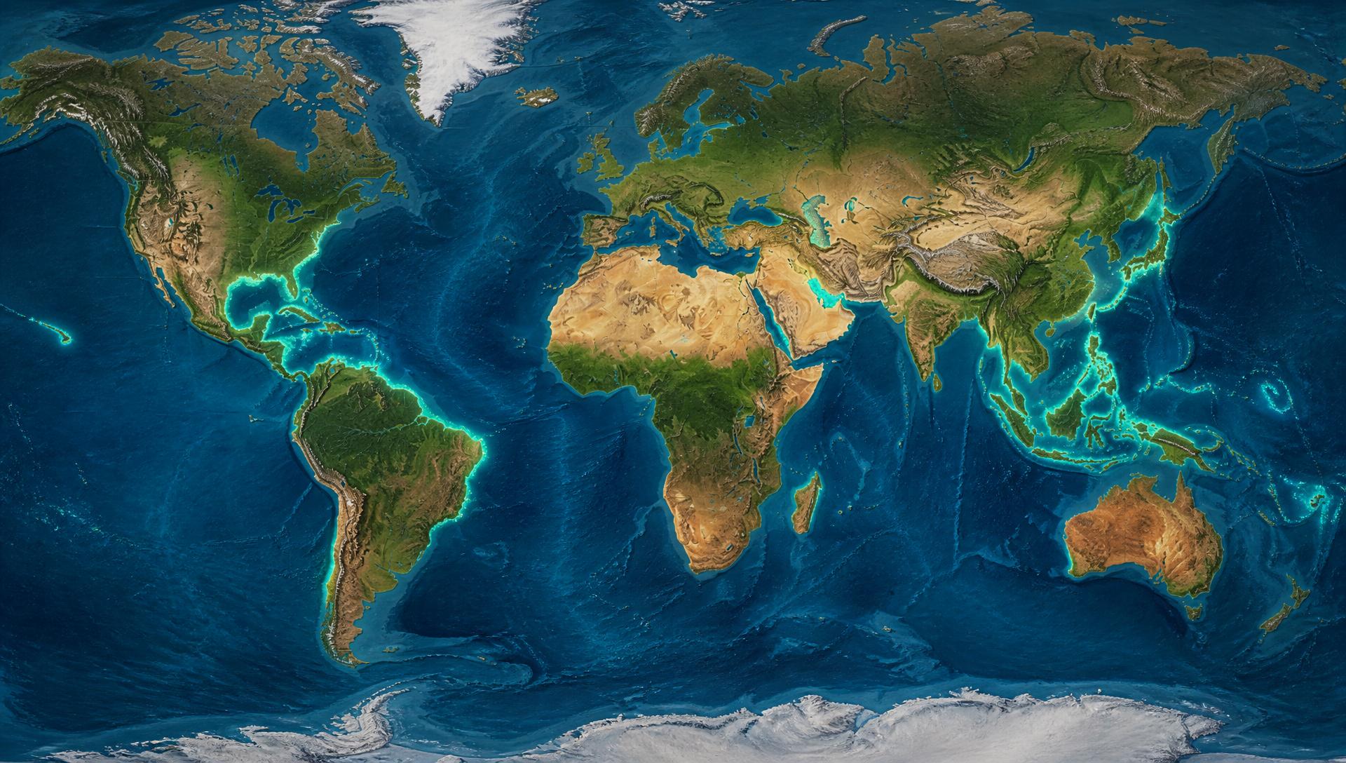 World map showing coral reef restoration sites